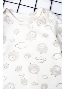 Murat Baby Lamb Cloud Printed Unisex Snap Bodysuit  - Image 3