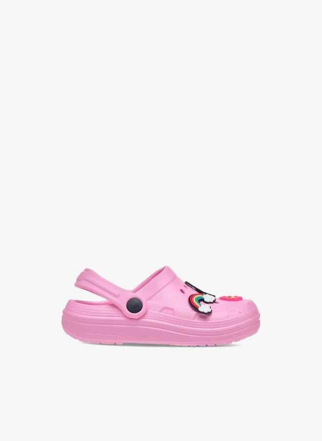 Flora Bella By Shoexpress Girls Applique Detail Clogs With Backstrap