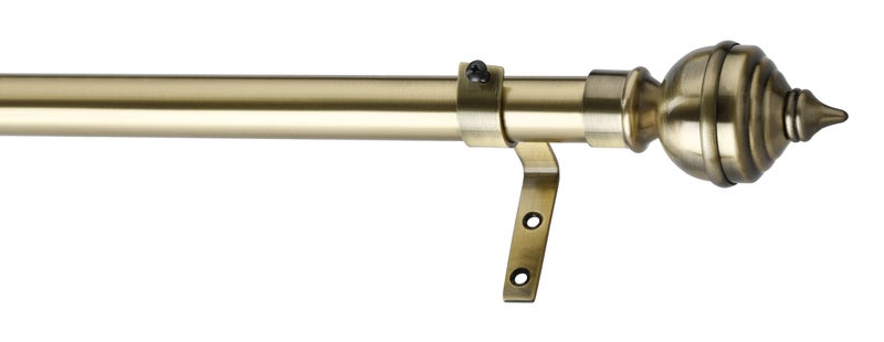 FERIO Stainless Steel Curtain Brackets and Curtain Finials for Door and Window Curtain Fitting Accessories Brass Antique (Curtain Rod Holder - 10 Pic and Finials - 10 Pic ) - Image 2