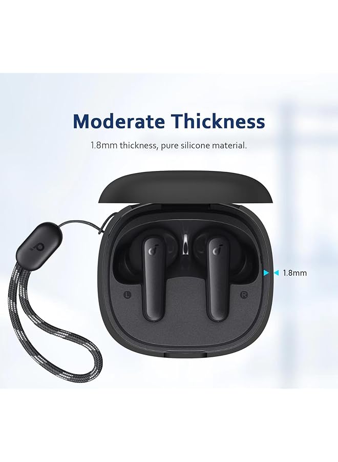 erorex Earphone Silicone Case For Soundcore P20I Ultra Thinsoft Protective Cover Slim Fit Anti Fall Not Easy To Dirty Headphonecase With Lanyard Black Silicone Case Only - Image 4