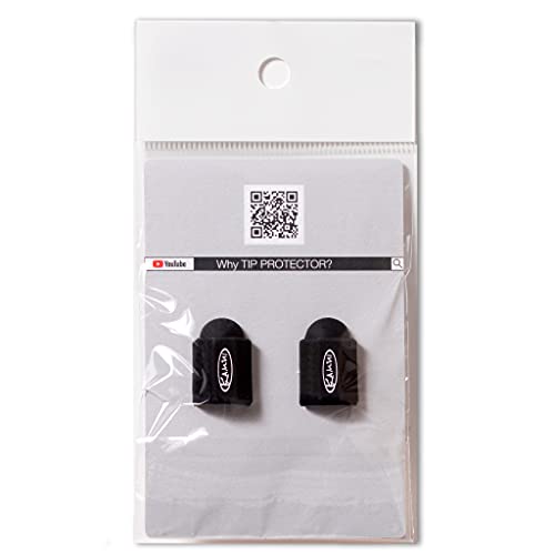 KAMUI Billiard Cue Tip Protector 2-Pack Leather Burnisher (Black) - Image 2