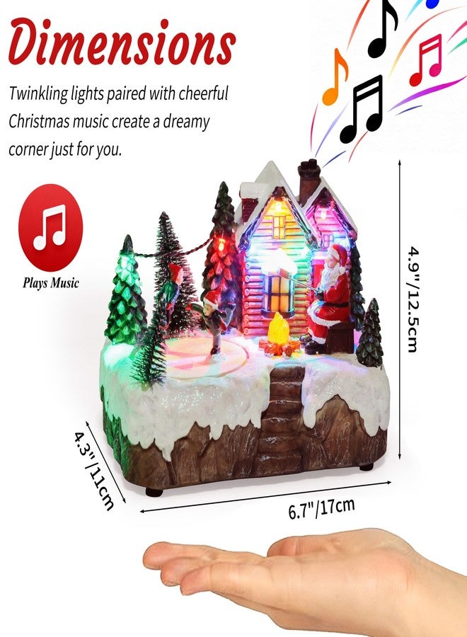 Giftgarden Christmas Village with Santa and Musical Ice Skating, Lighted Indoor Christmas Centerpiece Decor - Image 2