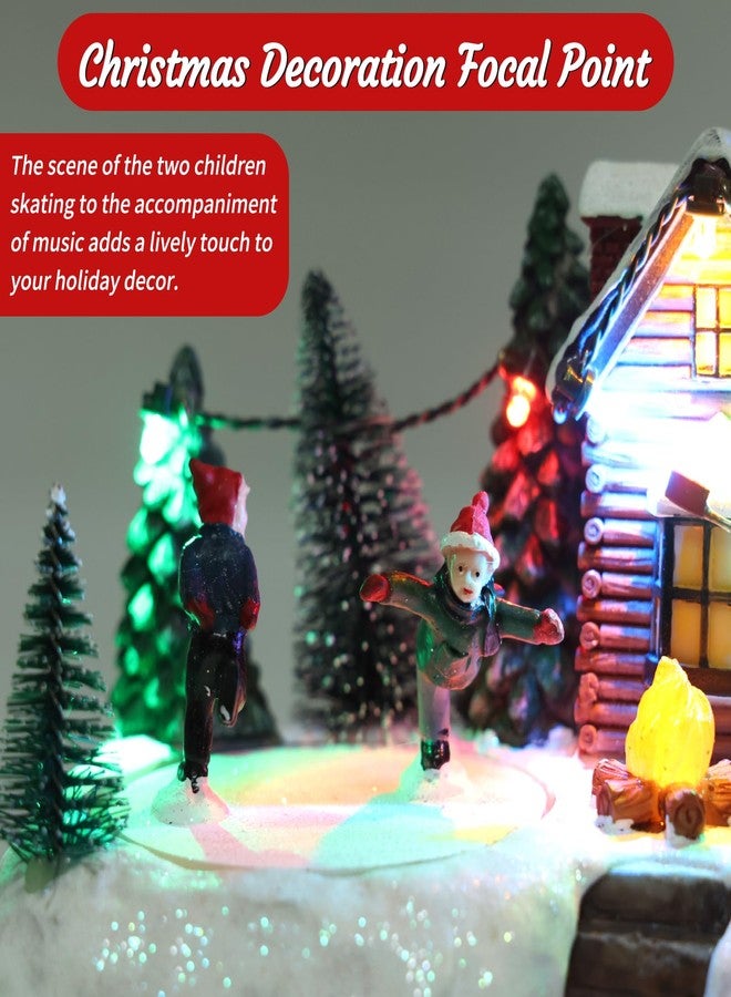 Giftgarden Christmas Village with Santa and Musical Ice Skating, Lighted Indoor Christmas Centerpiece Decor - Image 4