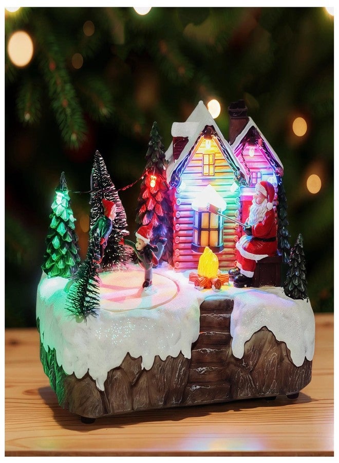 Giftgarden Christmas Village with Santa and Musical Ice Skating, Lighted Indoor Christmas Centerpiece Decor - Image 1