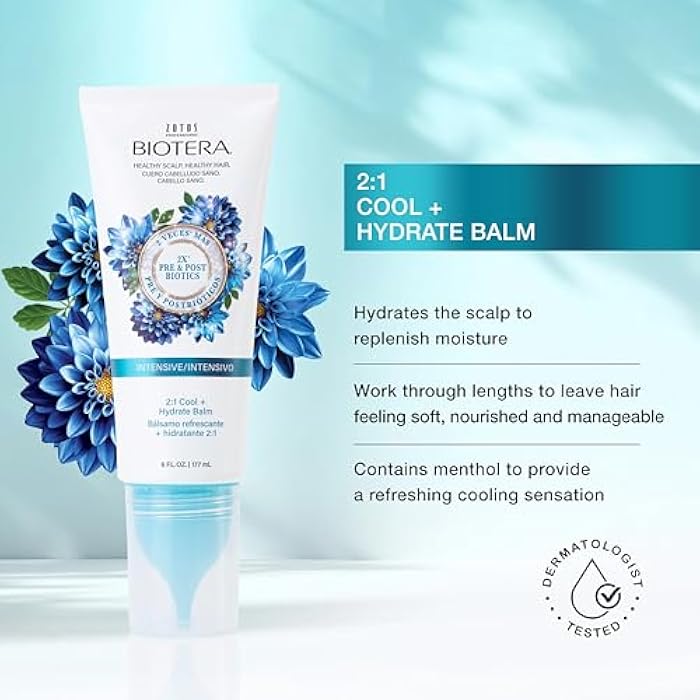 Biotera Intensives 2:1 Cool + Hydrate Balm Conditioner | Vegan & Animal Test Free | Paraben & Sulfate Free | Color-Safe | 6 Fl Oz - Image 2