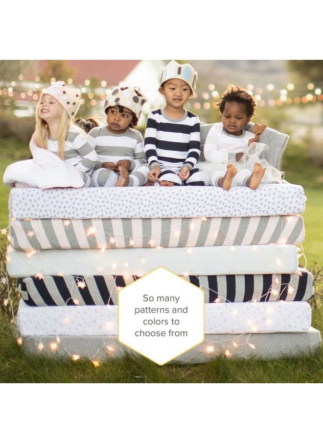 Burt's Bees Baby - Essential Organic Cotton Fitted Crib Sheet, Breathable for Boy Girl Standard Crib & Toddler Mattresses - Image 1