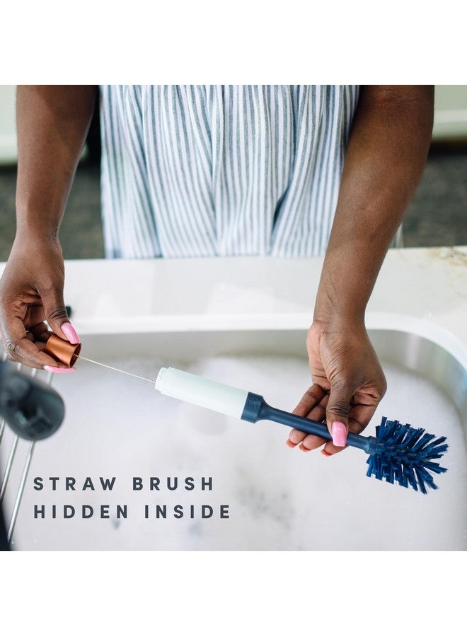 Scotch Brite Brite by Scotch-Brite Limited Edition 2-in-1 Straw and Bottle Brush Set, Sleek and Stylish Bottle Cleaner Brush with 360-Degree Bristles and Hidden Straw Brush - Image 4