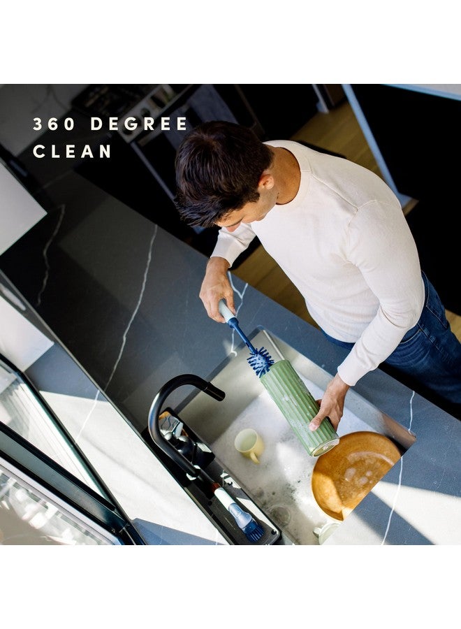 Scotch Brite Brite by Scotch-Brite Limited Edition 2-in-1 Straw and Bottle Brush Set, Sleek and Stylish Bottle Cleaner Brush with 360-Degree Bristles and Hidden Straw Brush - Image 3