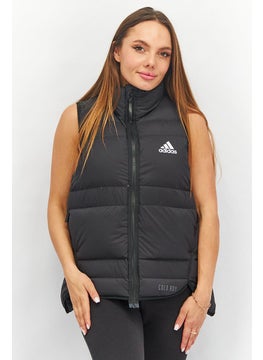 Adidas Women Regular Fit Sleeveless 2 in 1 Cold RDY Down Vest, Black  - Image 1
