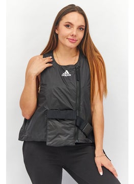 Adidas Women Regular Fit Sleeveless 2 in 1 Cold RDY Down Vest, Black  - Image 5