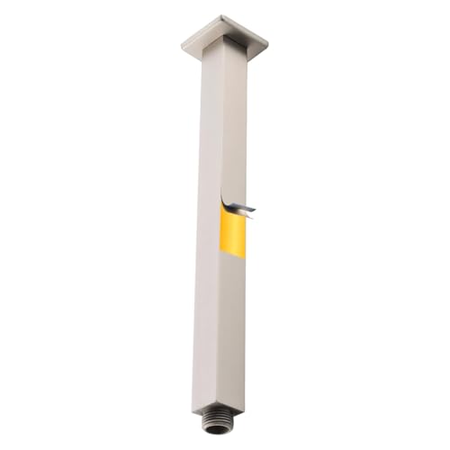 ENGA Brass 12-Inch Ceiling Mount Shower Arm (Brushed Nickel) - Image 1