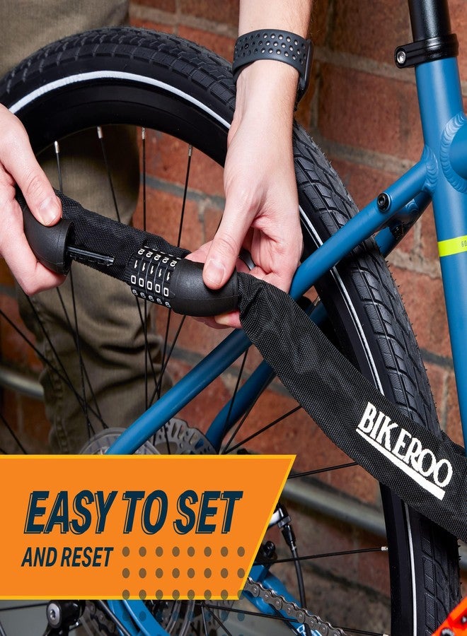 Bikeroo Bike Lock Chain - Heavy Duty Combination Bicycle Anti Theft Protection - 3 Foot Security Cable for Bikes, Scooter & E-Bike - Image 4