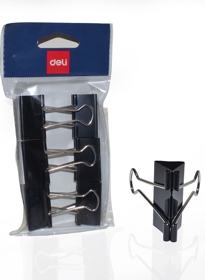 DELI BINDER CLIP 32MM 6PCS DL-32MM-6P - Image 1