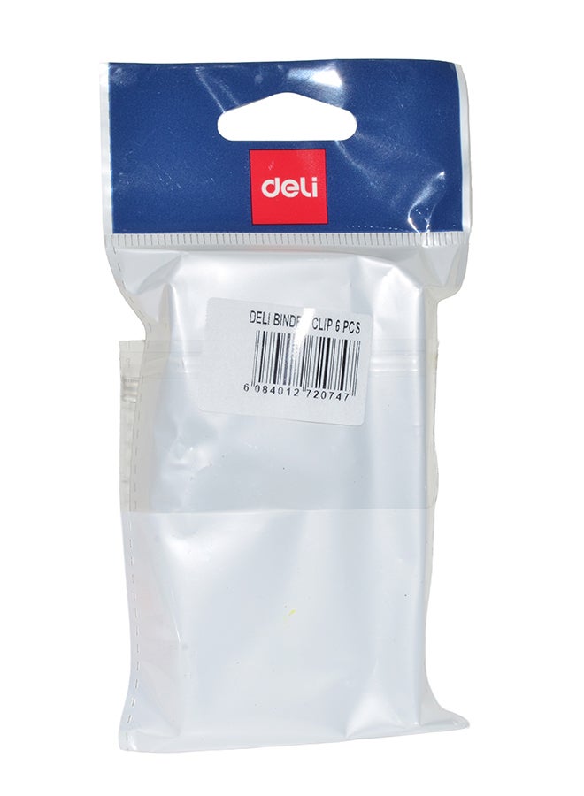 DELI BINDER CLIP 32MM 6PCS DL-32MM-6P - Image 2