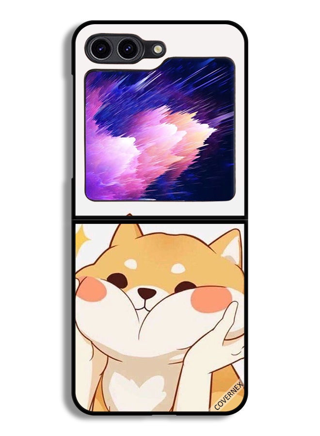Covernex Samsung Galaxy Z Flip6 Protective Case Cover Cute Cat Clip Art  - Image 1