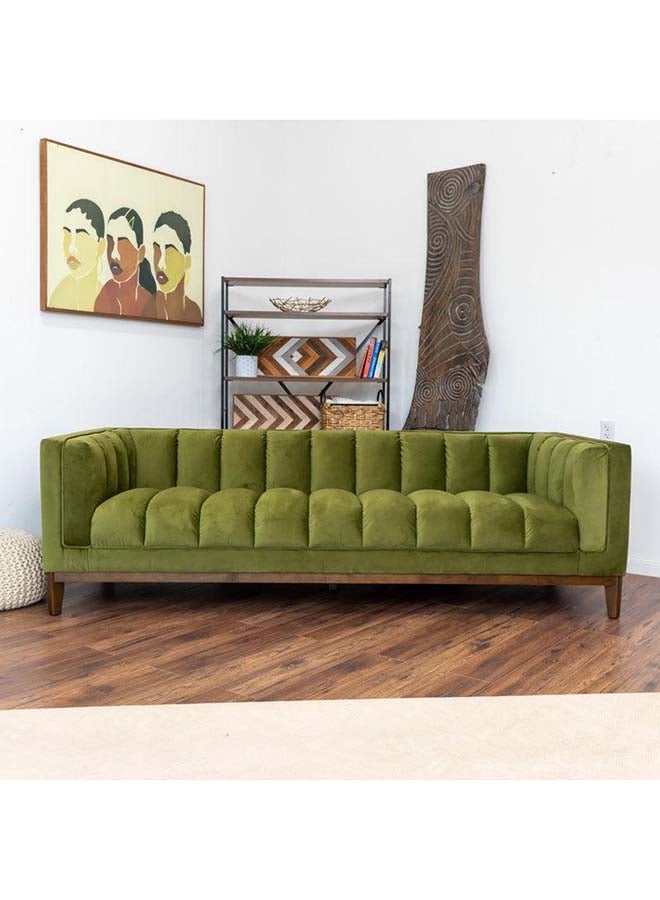 Al Home Alhome green velvet 3 Seater Sofa - 110111327 300x85 cm