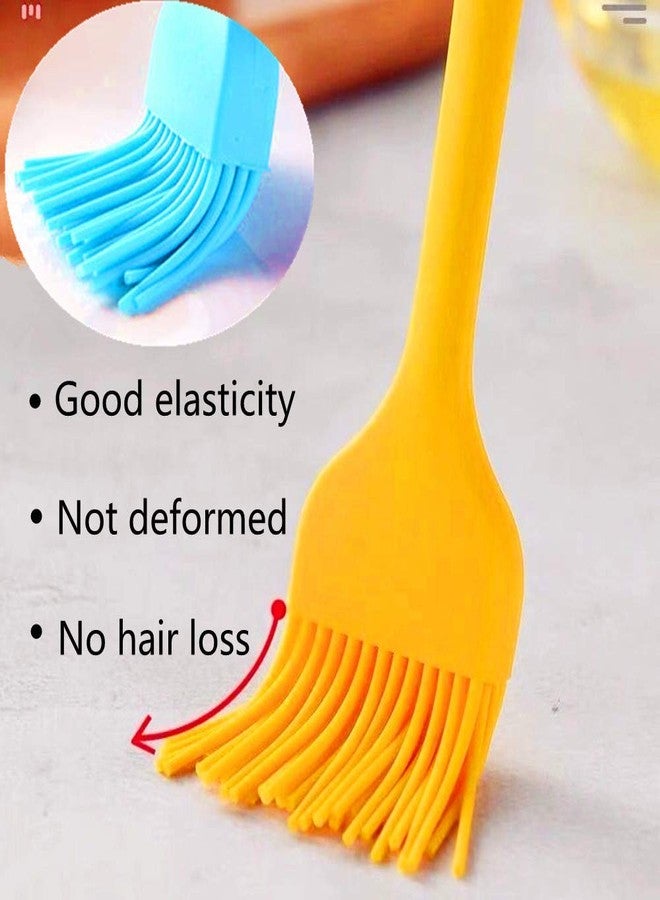 Set of 3 Kitchen Silicone Pastry Brush Silicon Oil Cooking Brush for Grilling, Tandoor, Cooking, Baking, Glazing, BBQ, Oil Brush for Cooking, Kitchen Use, Multicolor - Image 4