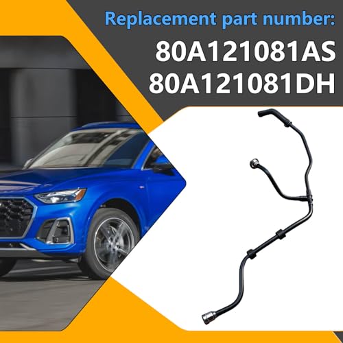 BSNOVT Radiator Coolant Reservoir Tank Hose Compatible with Audi Q5 20L 20182024 Replace 80A121081AS 80A121081DH Engine Coolant Hose Pipe - Image 3