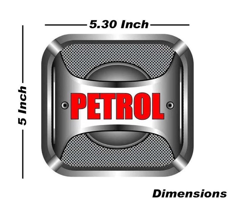 Auto E-Shopping Car Tank Petrol Sticker Sign Rectangle Shape Vinyle Universal Size 5" x 5.3" - Image 3
