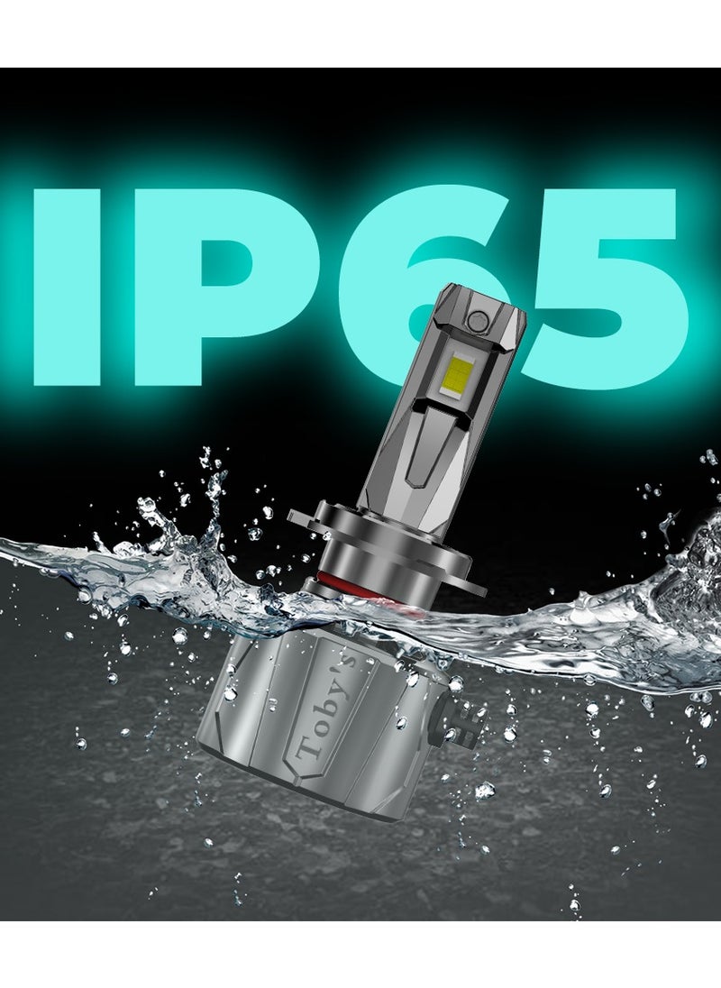 Toby's New Launch 2024 Upgraded U8 LED Headlight with 150W/Pair Power 15000LM/Pair Lumens, Color Temperature 6500K Plug and Play, Non-Polarity, Fog Headlight (H4)