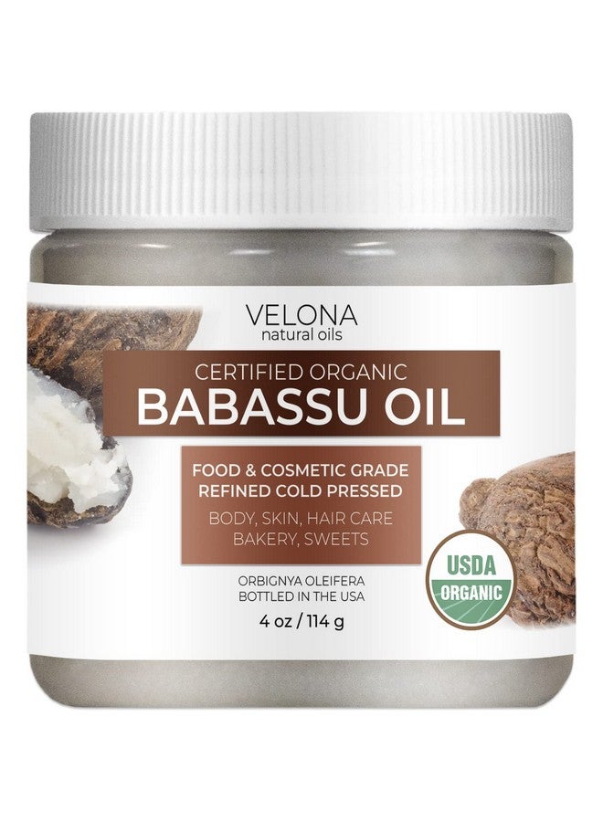 velona Elona Babassu Oil Usda Certified Organic 4 Oz ; 100% Pure And Natural Carrier Oil ; Refined Cold Pressed ; Face Hair Body & Skin Care And Cooking ; Use Today Enjoy Results - Image 1