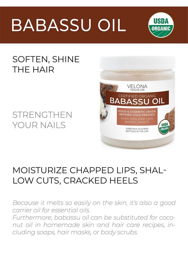 velona Elona Babassu Oil Usda Certified Organic 4 Oz ; 100% Pure And Natural Carrier Oil ; Refined Cold Pressed ; Face Hair Body & Skin Care And Cooking ; Use Today Enjoy Results - Image 3