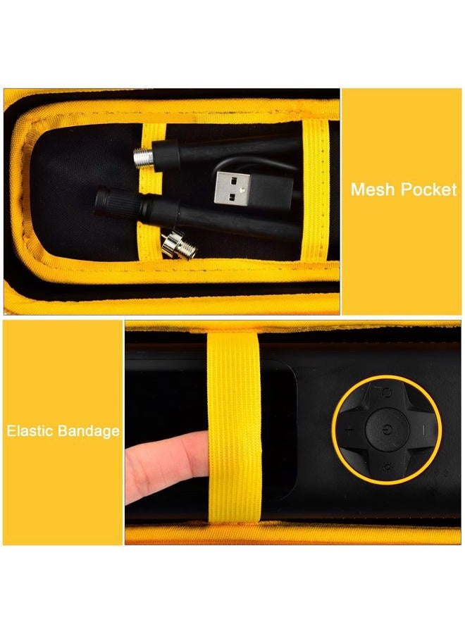 PSofcake Case Compatible with Fanttik X8 for APEX Tire Inflator Portable Air Compressor 2X Faster Inflation. Storage Holder for airmoto/for VacLife/for Powools/for RYSEAB Air Pump (Box Only) - Yellow Zipper - Image 4