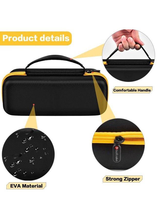 PSofcake Case Compatible with Fanttik X8 for APEX Tire Inflator Portable Air Compressor 2X Faster Inflation. Storage Holder for airmoto/for VacLife/for Powools/for RYSEAB Air Pump (Box Only) - Yellow Zipper - Image 3