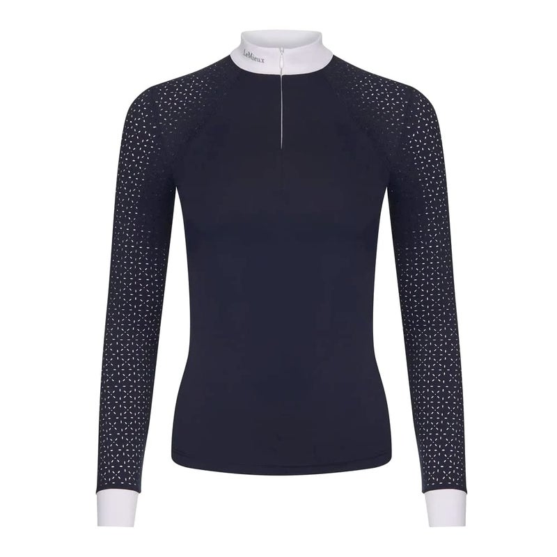 LeMieux Womens Olivia Long Sleeve Show Shirt Horse Riding Competition Top Athletic Shirts Horseback Riding Apparel Navy US08 - Image 2