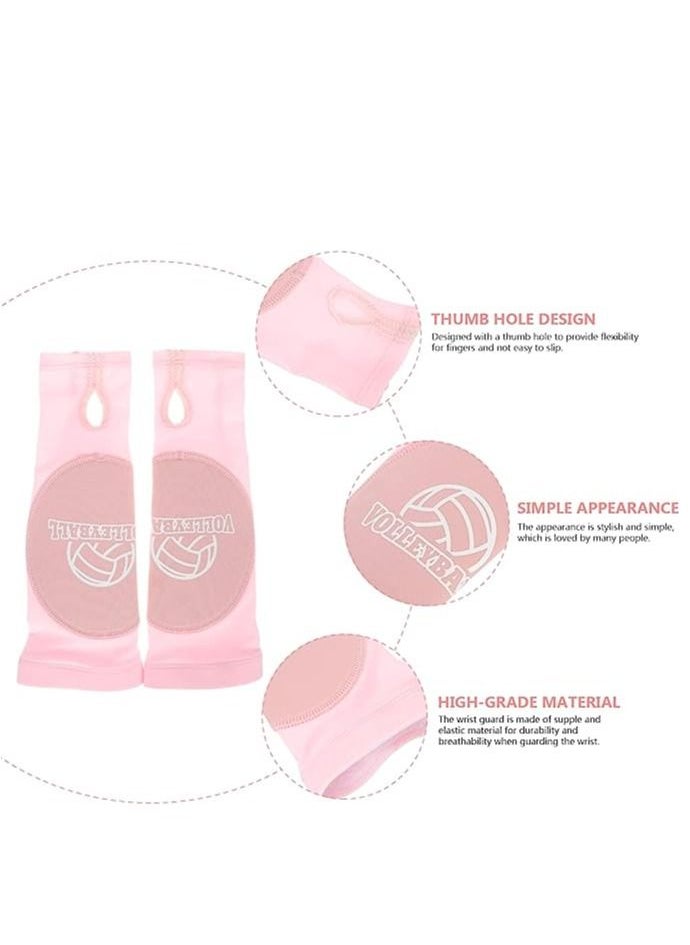 KASTWAVE 1 Pair Volleyball Arm Sleeves Passing Forearm Sleeves with Protection Pad/Thumbhole Arm Sleeves for Girls Boys Kids Youth Volleyball Training Protect Arms from Sting  - Image 4