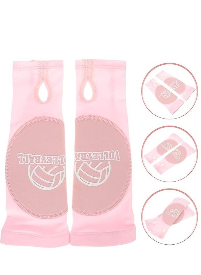 KASTWAVE 1 Pair Volleyball Arm Sleeves Passing Forearm Sleeves with Protection Pad/Thumbhole Arm Sleeves for Girls Boys Kids Youth Volleyball Training Protect Arms from Sting  - Image 5