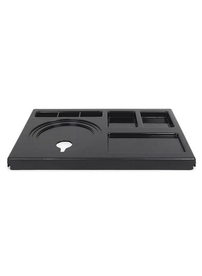 PAUL SONS Hospitality Kettle Tray Made of ABS Plastic Square, Hotel Room Serving Service Size: 16"x12"x1.5" Black Black (Pack of 1Pc) - Image 1