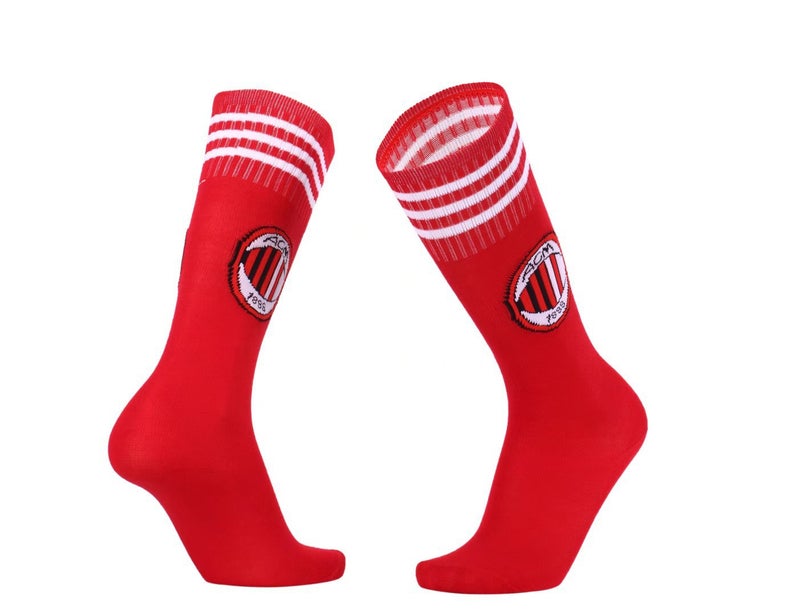 Summer Thin Football Socks Unisex Kids Quick-Dry Training AC Red 