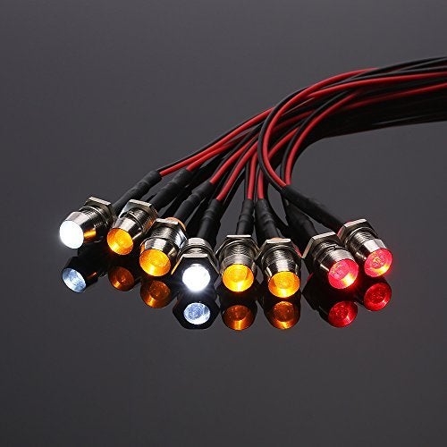 prorcmodel 8 LED Light Kit White Red Yellow for 110 18 Traxxas Redcat RC4WD Tamiya RC Car - Image 1