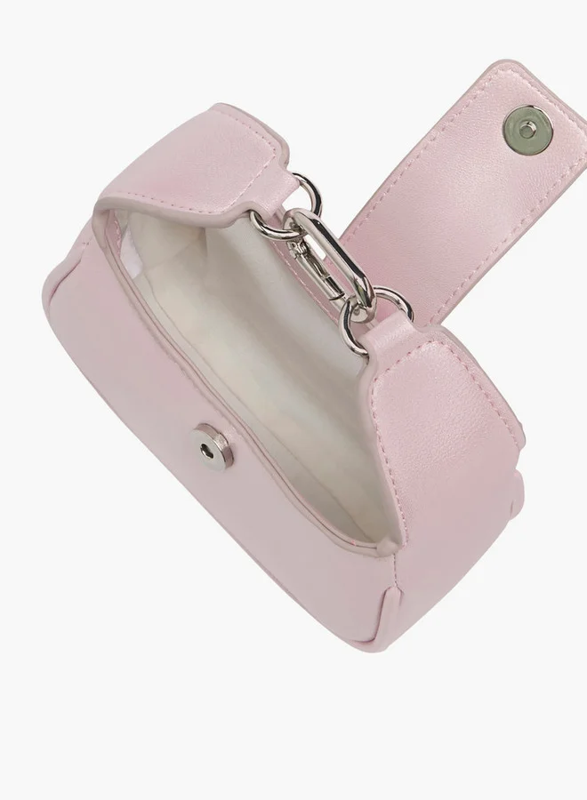 فلورا بيلا من شو إكسبرس Girls Solid Crossbody Bag with Detachable Strap and Flap Closure