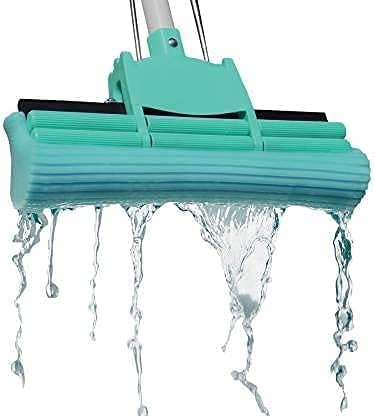 TRIVYOM Floor Cleaning Squeeze Mop with Adjustable Telescopic Handle Squeegee Absorber Sponge Mop for Home Kitchen Stainless Steel 1 - Image 5