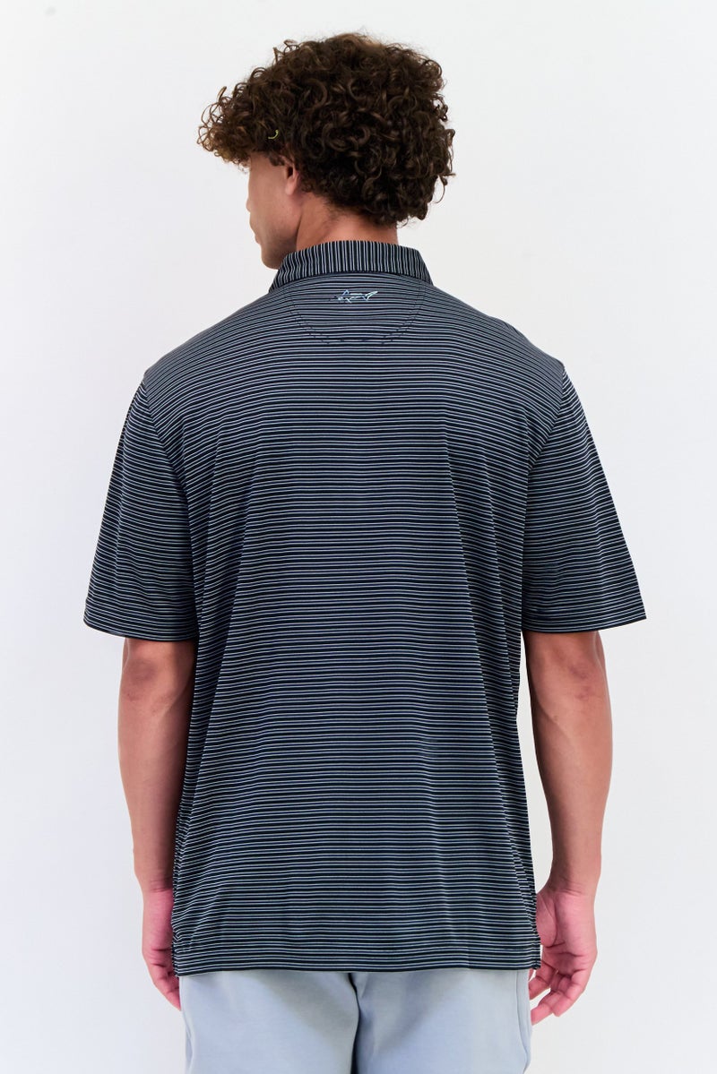 Greg Norman Men Sportswear Fit Short Sleeve Outdoor Polo Shirt, Multicolor  - Image 3