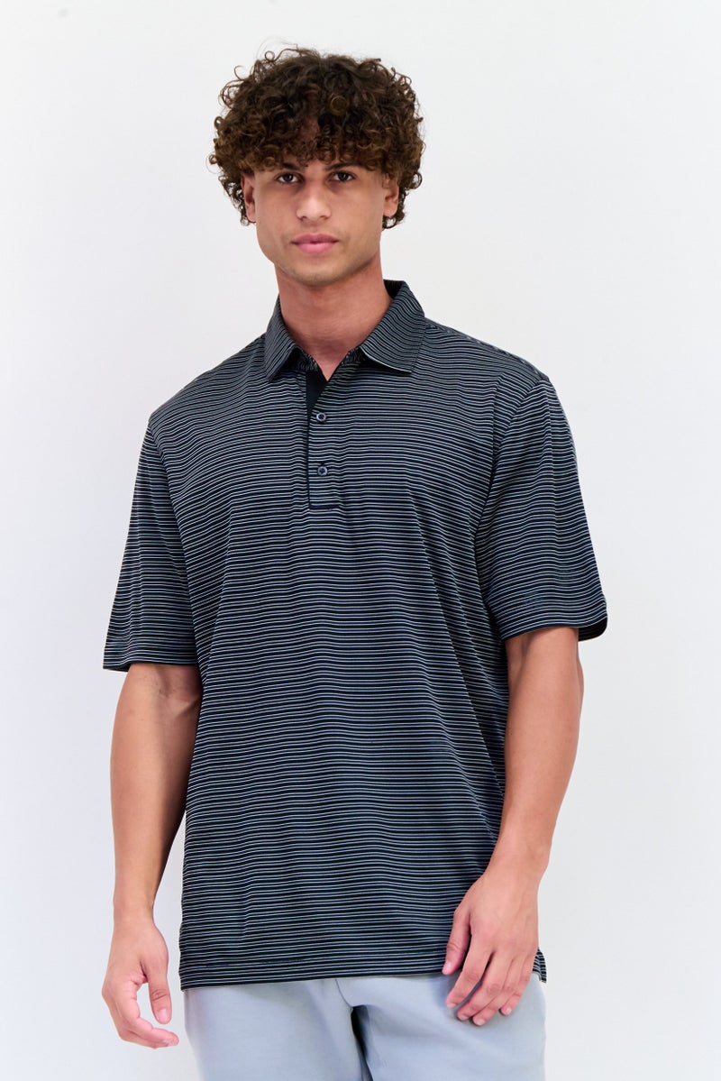 Greg Norman Men Sportswear Fit Short Sleeve Outdoor Polo Shirt, Multicolor  - Image 1