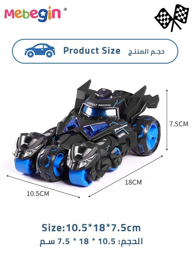 MEBEGIN - 3-in-1 Transformer Electric Toy, Ejection Chariot Pull-back Alloy Car with Light and Music, 1:32 Scale Model Toy, Motorcycle Deformation Vehicle, Die-cast Car Models, Ideal Gift for Kids Aged 3+ - Image 1