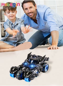 MEBEGIN 3-in-1 Transformer Electric Toy, Ejection Chariot Pull-back Alloy Car with Light and Music, 1:32 Scale Model Toy, Motorcycle Deformation Vehicle, Die-cast Car Models, Ideal Gift for Kids Aged 3+  - Image 1