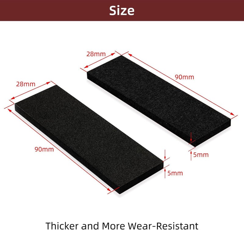 appacare 54 قطعة من وسادات الأثاث المصنوعة من اللباد، 18 قطعة من وسادات اللباد + 36 قطعة من إسفنج إيفا، وسادات عازلة للصوت ومضادة للاهتزاز لحماية إطار السرير/لوح الرأس، وسادات أثاث ذاتية اللصق لأرجل الكراسي والطاولات (أسود) - Image 2