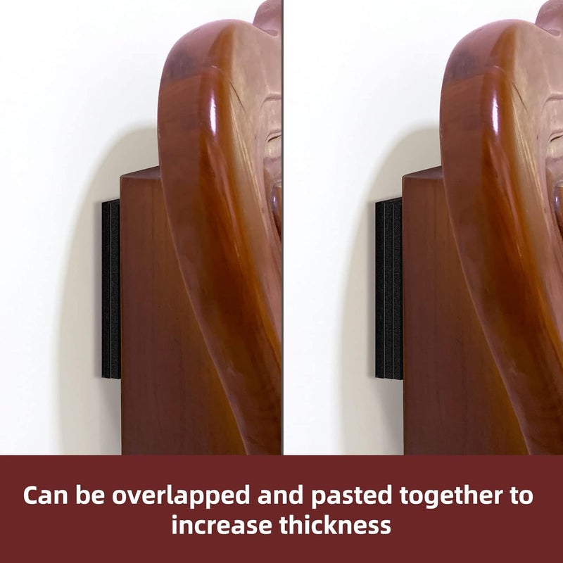 appacare 54 قطعة من وسادات الأثاث المصنوعة من اللباد، 18 قطعة من وسادات اللباد + 36 قطعة من إسفنج إيفا، وسادات عازلة للصوت ومضادة للاهتزاز لحماية إطار السرير/لوح الرأس، وسادات أثاث ذاتية اللصق لأرجل الكراسي والطاولات (أسود) - Image 4