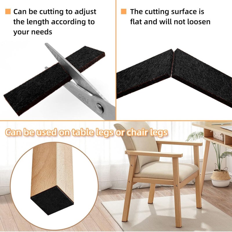 appacare 54 قطعة من وسادات الأثاث المصنوعة من اللباد، 18 قطعة من وسادات اللباد + 36 قطعة من إسفنج إيفا، وسادات عازلة للصوت ومضادة للاهتزاز لحماية إطار السرير/لوح الرأس، وسادات أثاث ذاتية اللصق لأرجل الكراسي والطاولات (أسود) - Image 5