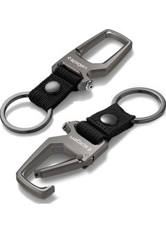 Spigen Life Carabiner Key Ring Clip Car Keychain Clip, Bottle Opener Key Chain Ring for Men and Women - Gunmetal  - Image 1