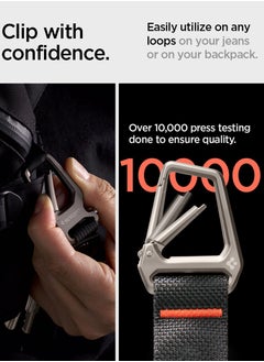 Spigen Life Carabiner Key Ring Clip Car Keychain Clip, Bottle Opener Key Chain Ring for Men and Women - Gunmetal  - Image 4