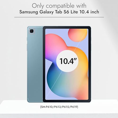 Robustrion Cover Samsung Galaxy Tab S6 Lite Tablet Cover Case Smart Flexible Case Cover with S Pen Holder for Samsung S6 Lite Tab 10.4 inch [Auto Sleep Wake Support] - Marble Lilac - Image 2