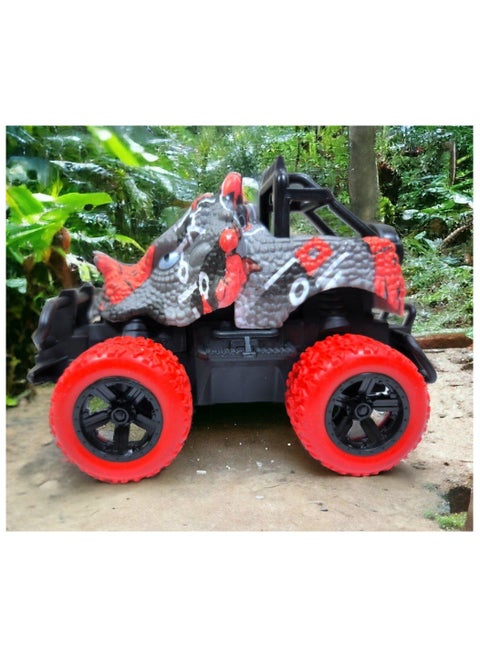 Dinosaur-shaped car toy with front and rear push and suitable size for lady children and multiple shapes,