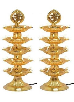 DIKANSHA DIKANSHA Plastic 5 Layer with 35 Lights Click to Open expanded View Deep Flicker Jyoti Bulb Diwali and Home Temple Decoration Pack of 2 