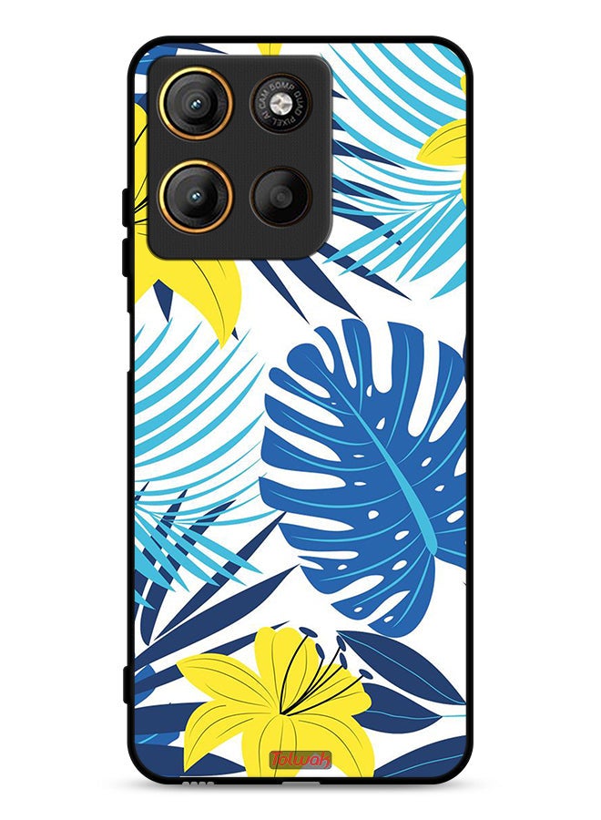 Tolwak Motorola Moto G15 Protective Case Cover Feather And Flower Art