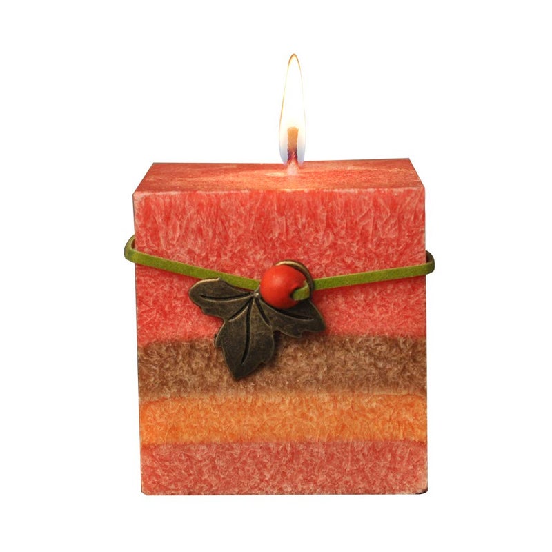 EZ Life Aroma Candle - Square Block - Red - Hand Poured - Decorative Candles - Pack of 1 - Image 2